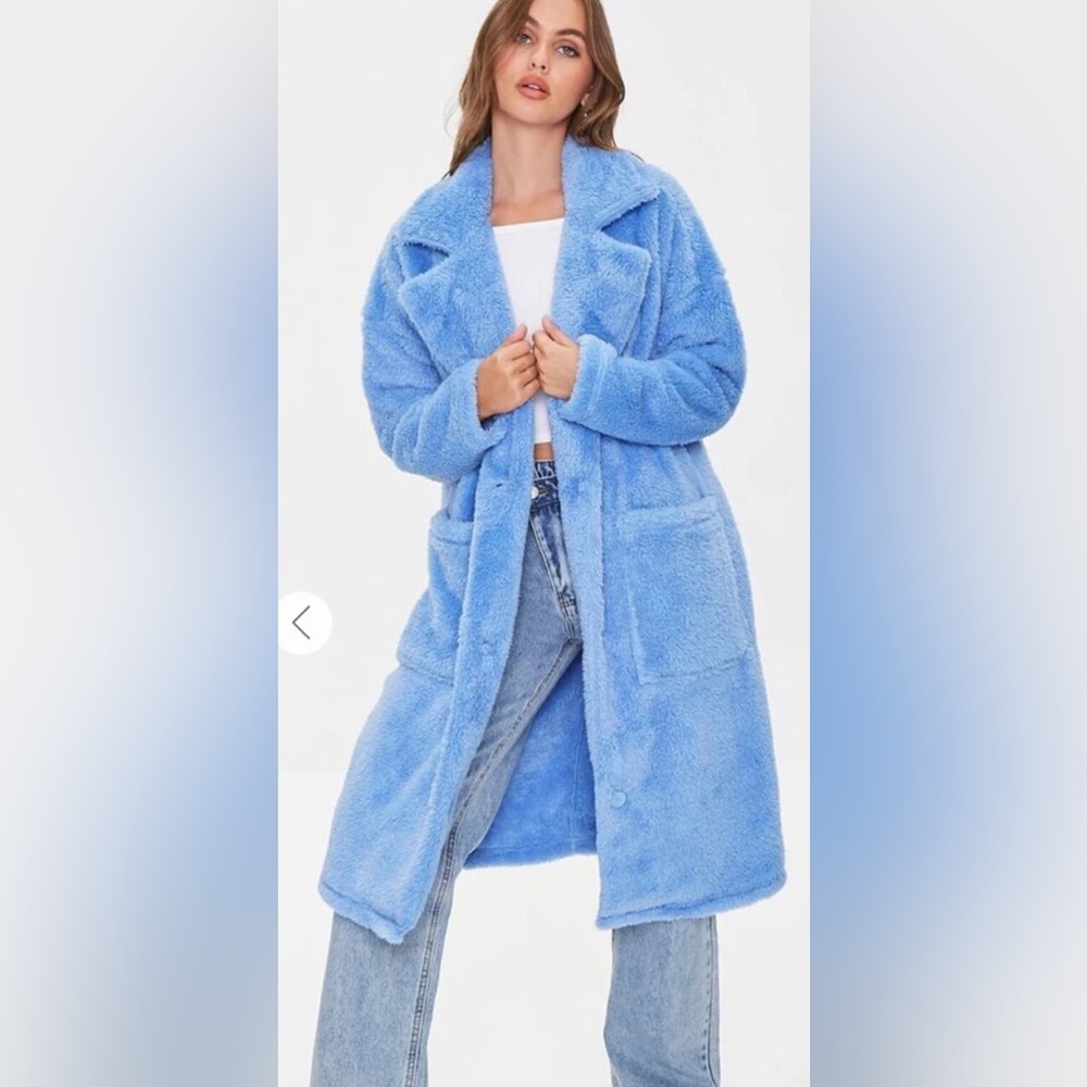 Forever 21 Blue Teddy Jacket